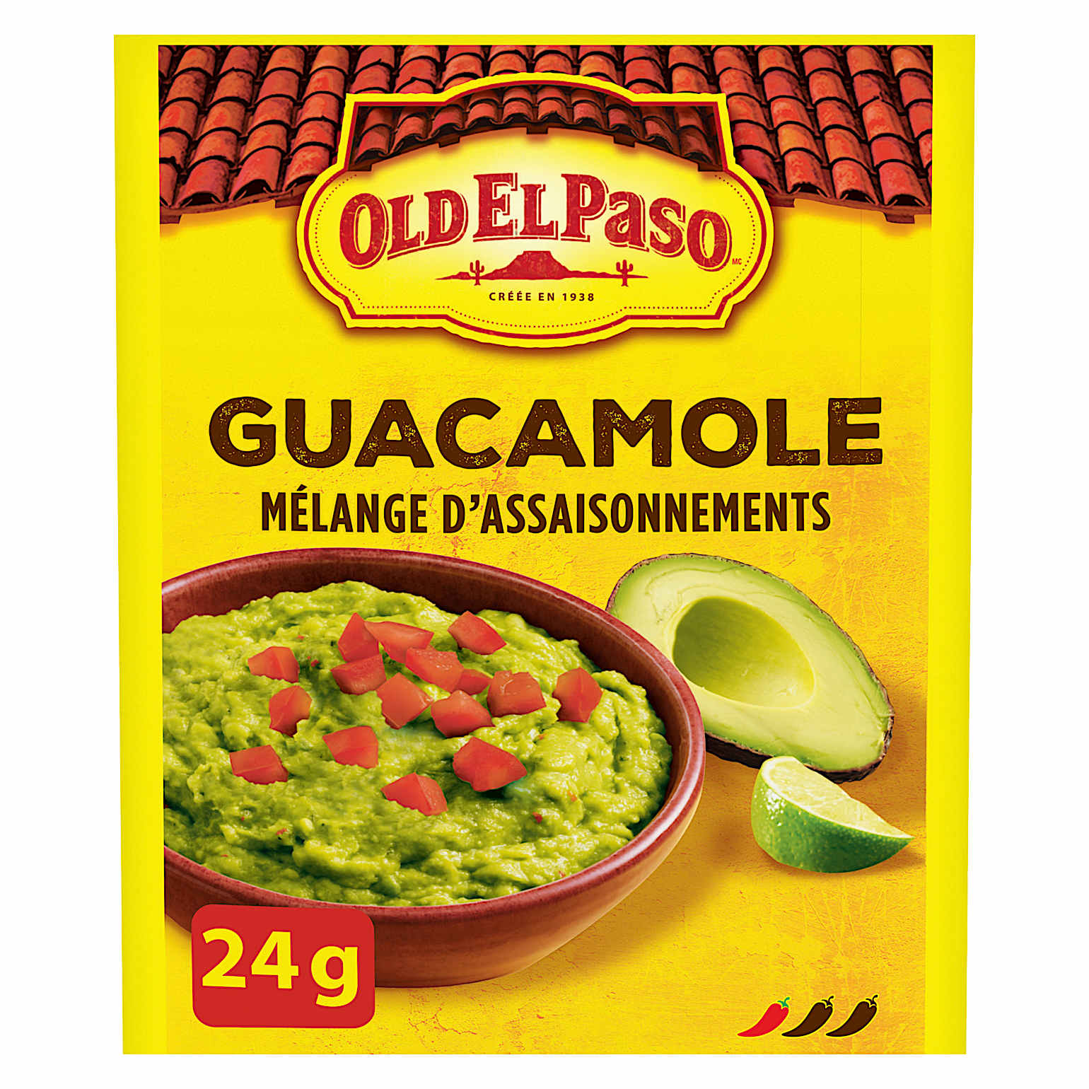 Packshot of Old El Paso Taco Mélange d’assaisonnements Guacamole